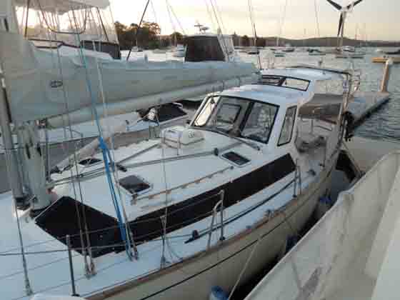 "After" showing new GRP non skid deck and hard dodger/bimini "After" showing new GRP non skid deck and hard dodger/bimini